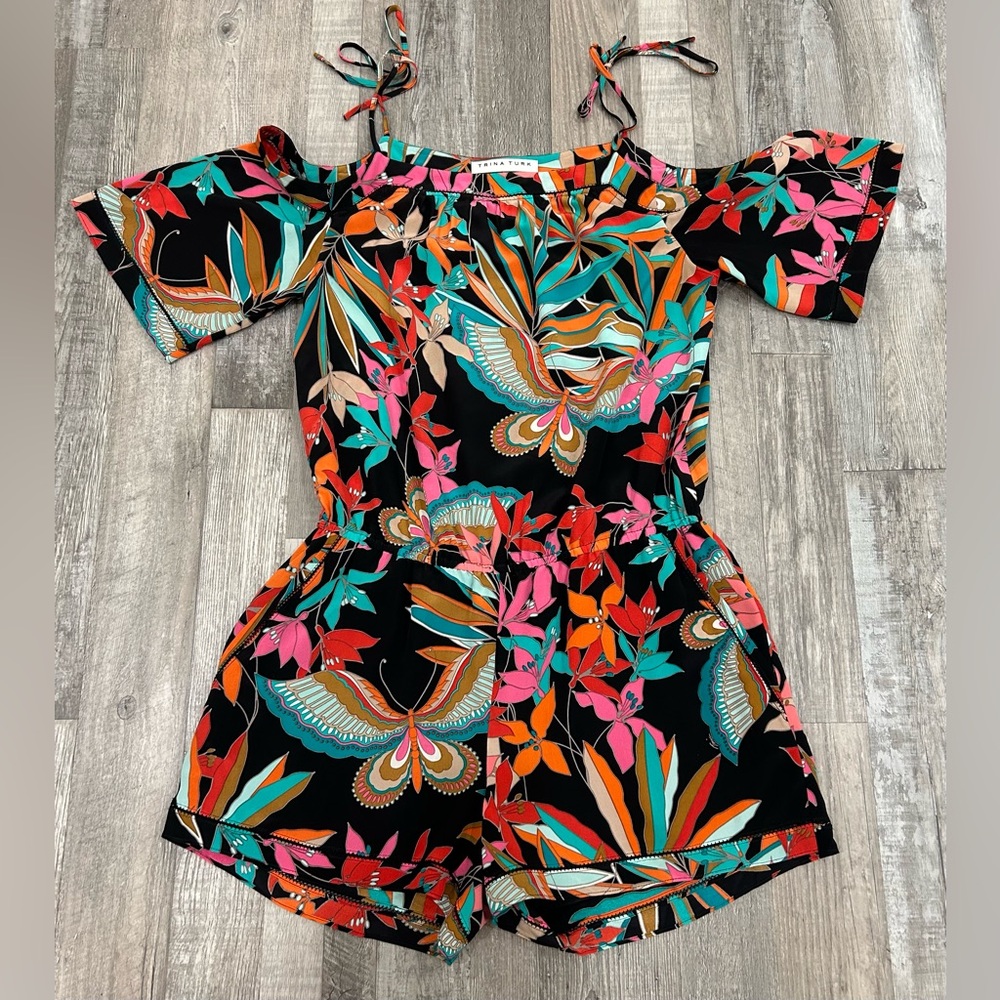 Trina Turk Tropical Romper - Picture 2 of 3